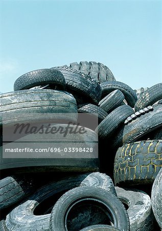 Used tires in a heap