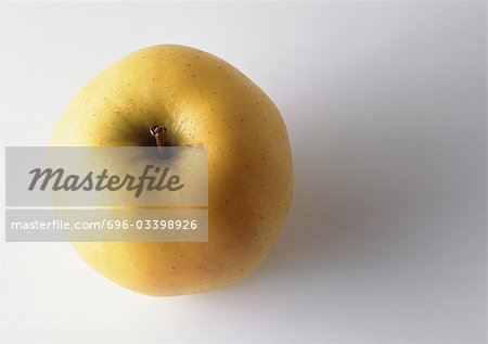 Yellow apple, overhead view