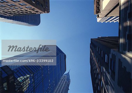 Skyscrapers, low angle view