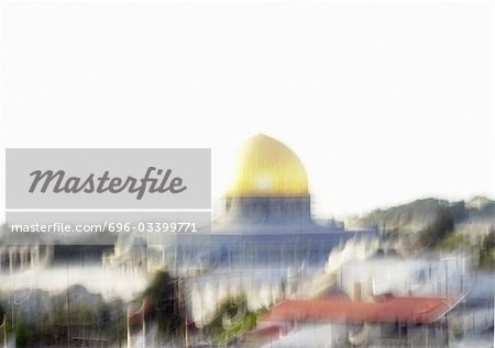 Israel, Jerusalem, Dome of the Rock, blurry.