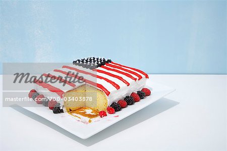 Amerikanische Flagge-Kuchen