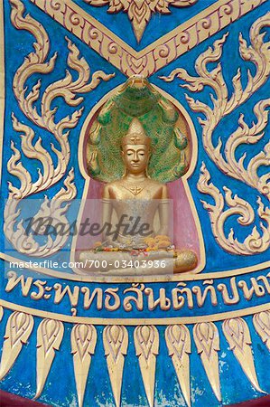 Détail de la grande statue de Bouddha Statue, Ko Samui, Thaïlande
