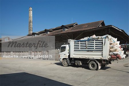 Truck and Rice Mill, Mae Chan, Chiang Rai Province, Thailand