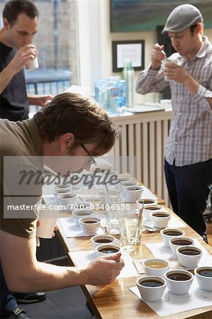 Baristas Tasting Espresso