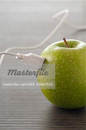Kabel Pluggin in Apfel