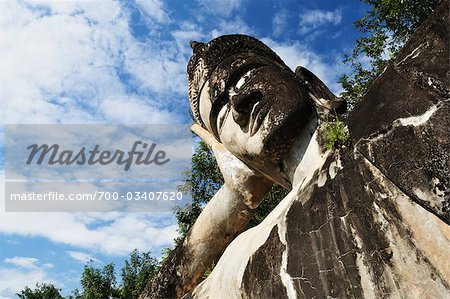 Giant Buddha Statue at Buddha Park, Vientiane Province, Laos