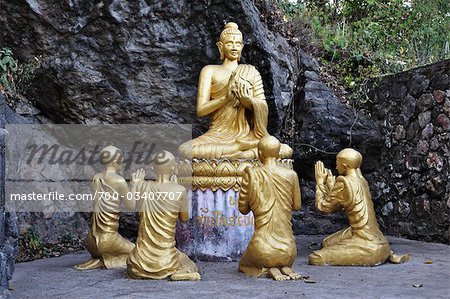 Statuen, Phou Si, Luang Prabang, Laos