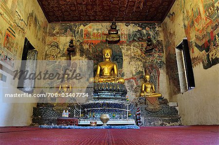 Innenraum des Wat Pahouak, Luang Prabang, Laos