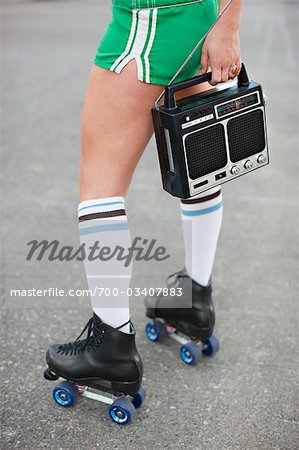 Woman Roller Skating