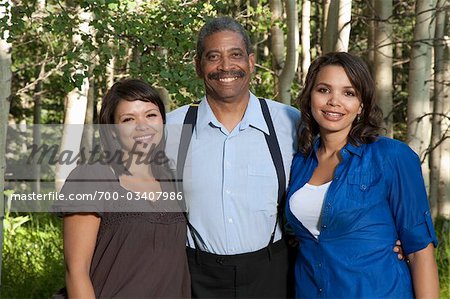 Portrait von Vater und Töchter