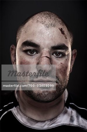 Portrait de joueur de rugby à XV