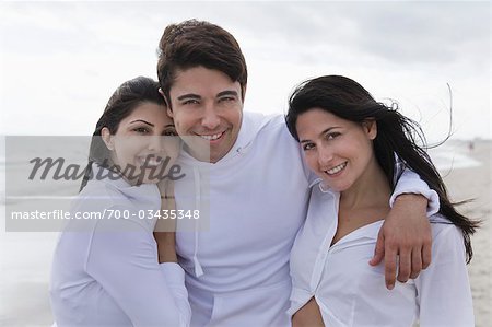 Portrait of Three People on the Beach