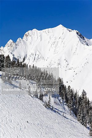 USA Utah Salt Lake City Alta Ski Resort eine der einzigen Resorts in Amerika für Skifahrer nur