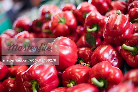 Red Peppers at Market, Spring Hill, Florida, USA