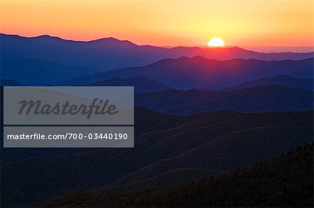 Blick vom Clingmans Dome, großen rauchigen-Mountains-Nationalpark, Tennessee, USA