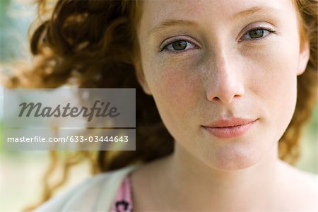 Young woman with red hair, portrait