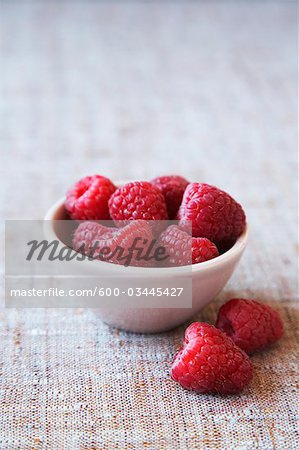 Raspberries in Bowl