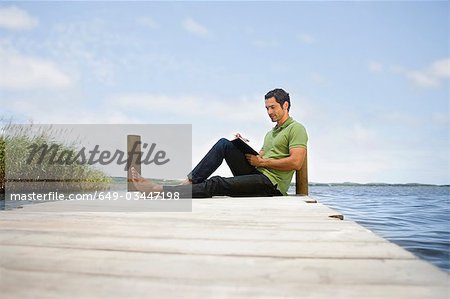 Man reading a book