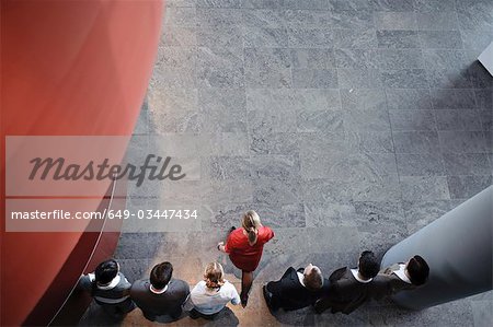 Woman is making first step in a row