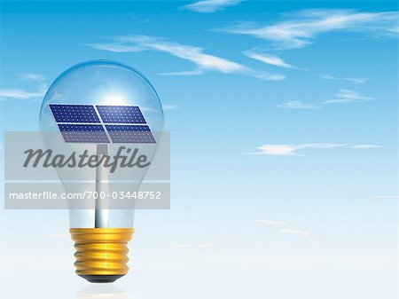 Solar Panel in Lightbulb