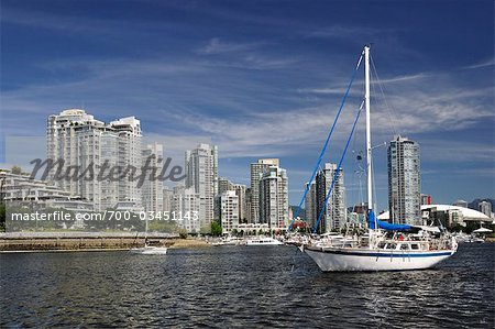Innenstadt Vancouver und False Creek, British Columbia, Kanada