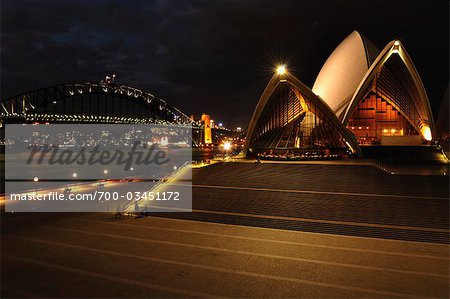 Opéra de Sydney et le Harbour Bridge, Sydney, New South Wales, Australie