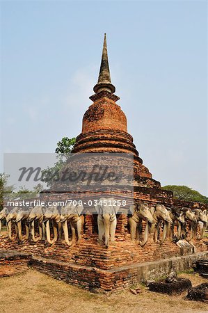 Wat Sorasak, parc historique de Sukhothai, Sukhothai, Thaïlande