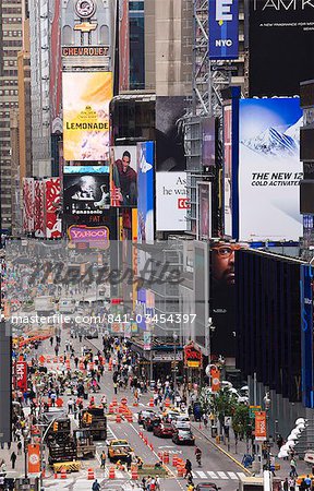 Vue grand angle de Broadway et de Times Square, Manhattan, New York City, New York, États-Unis d'Amérique, l'Amérique du Nord