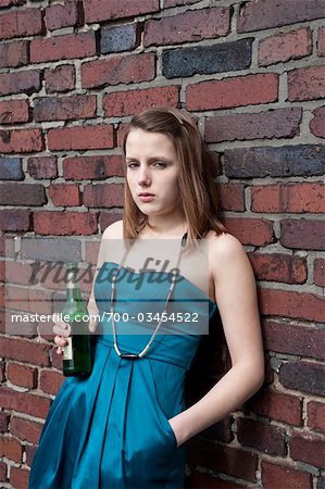 Teenage Girl Drinking Alcohol