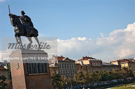 Statue du roi Tomislav, Zagreb, Croatie