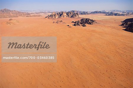 Désert montagne paysage, Wadi Rum, Jordanie, Moyen-Orient