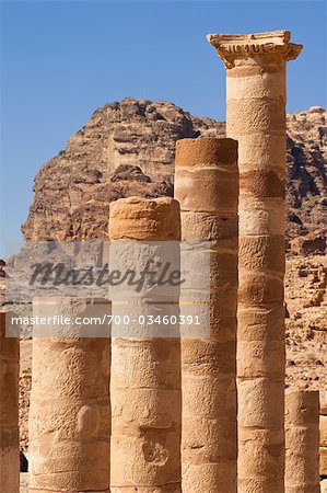 Pillars, Petra, Jordan, Middle East