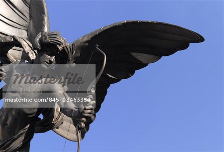 Anteros Statue, Eros, Shaftesbury Monument Memorial Fountain, Piccadilly Circus, London. 1893. Architects: Alfred Gilbert