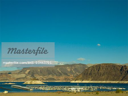 Las Vegas Boat harbor, Lake Mead National Recreation area, from Highway 166