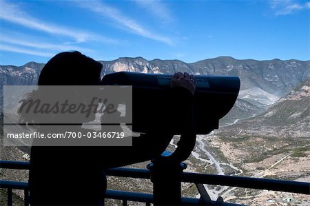 Woman Looking at Mountains, Monterrey, Nuevo Leon, Mexico