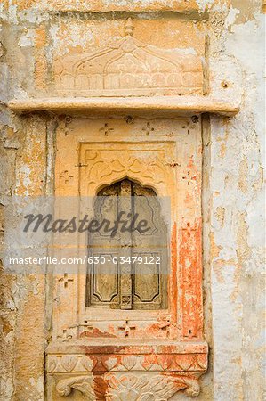 Fenêtre d'un fort, Jaisalmer Fort, Jaisalmer, Rajasthan, Inde