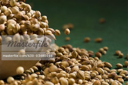 Coriander seeds in a bowl