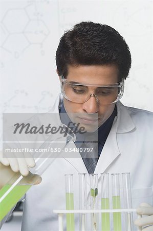 Scientist experimenting in a laboratory