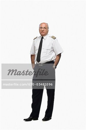 Portrait of a pilot thinking