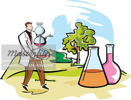 Scientist performing experiments