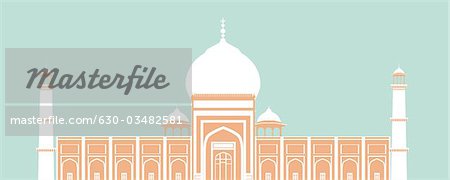 Facade of a mosque, Jama Masjid, Delhi, India