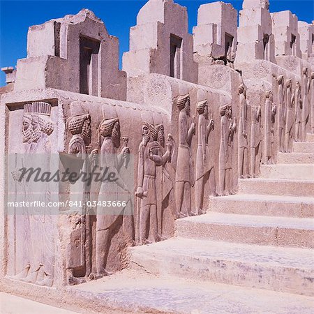 Stairway, Persepolis, UNESCO World Heritage Site, Iran, Middle East