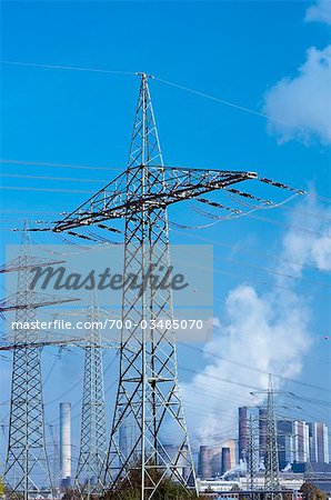 Industrial Plant and Transmission Towers, Rhine Valley, Germany
