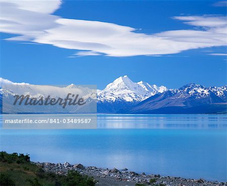 Mount Cook (Aoraki), Mount Cook National Park, UNESCO World Heritage Site, Southern Alps, Mackenzie Country, Canterbury, South Island, New Zealand, Pacific