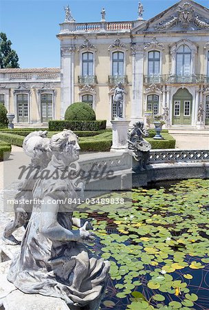 Le Palais de Queluz, autrefois la résidence d'été des rois de Bragance, Queluz, près de Lisbonne, Portugal, Europe