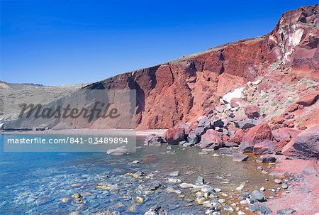 Red Beach, Santorin, Îles Cyclades, îles grecques, Grèce, Europe