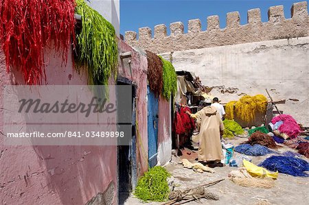 Dyer, medina, Essaouira, historic Mogador, Morocco, North Africa, Africa