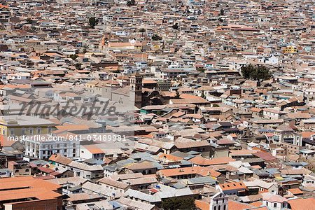 Dächer aus der Luft, Potosi, Bolivien, Südamerika