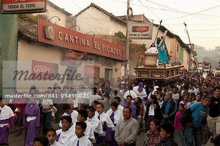 Pâques Procession, Chichicastenango, au Guatemala, l'Amérique centrale