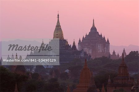 Ananda Temple and That-byin-nyu Temple, Bagan (Pagan), Myanmar (Burma), Asia